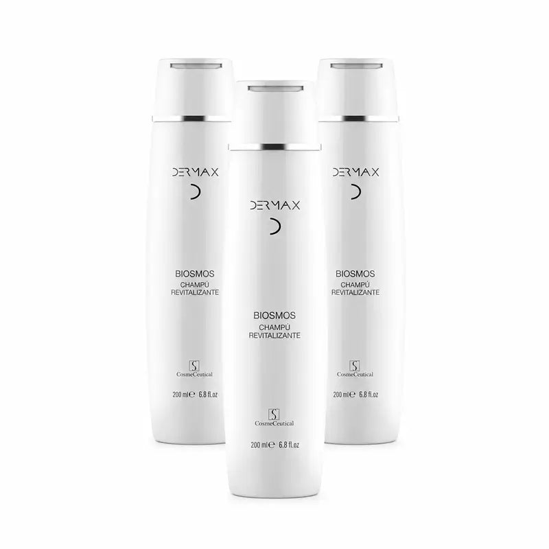 Dermax Biosmos Revitalising Shampoo, Pack of 3 x 200 ml
