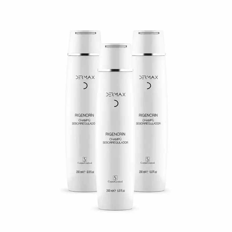 Dermax Rigencrín Sebum-Regulating Shampoo, Pack of 3 x 200 ml