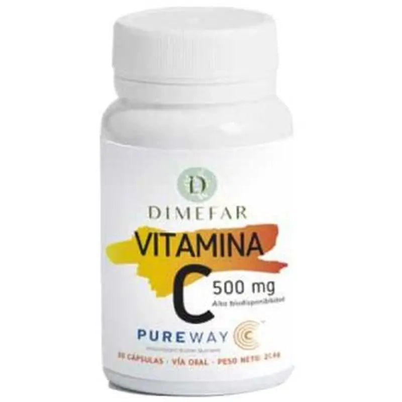 Dimefar Vitamin C 500Mg. Pureway-C 30Cap.Veg.