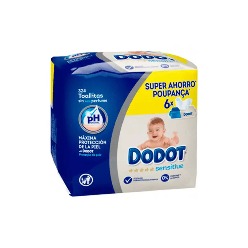 Dodot Sensitive Wipes 6X54 (324 units)