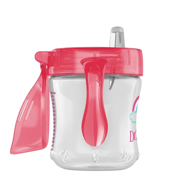 Dr.Brown's Rainbow Pink Soft Mouthpiece Transition Cup, 180 ml