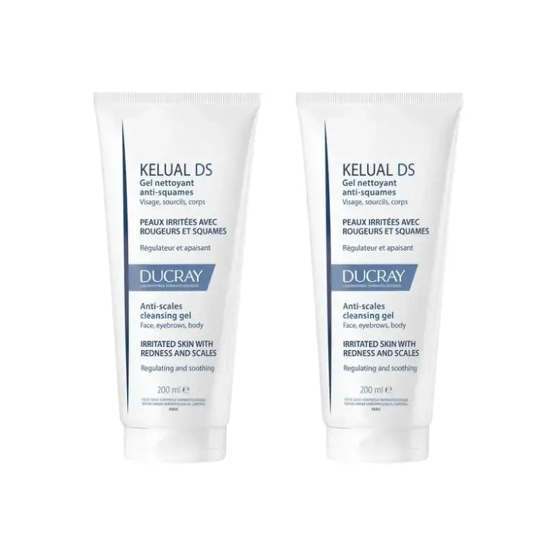Ducray Kelual Ds Facial Cleansing Gel, 2X200 Ml