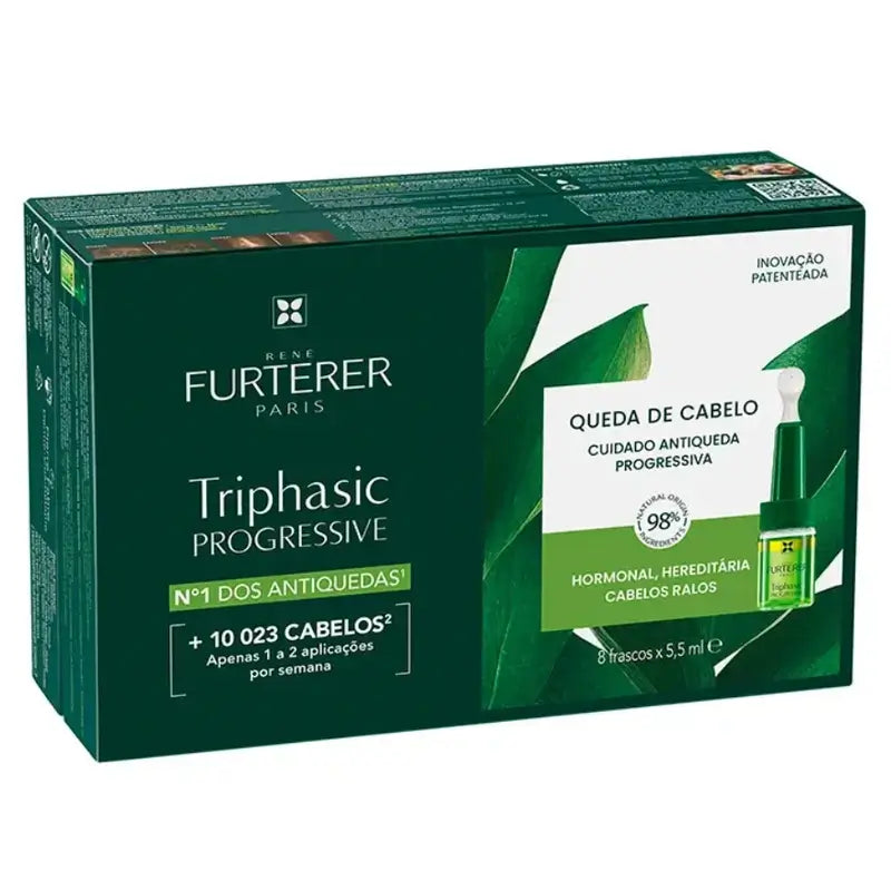 Rene Furterer Triphasic progressive progressive hair loss, Pack 2 x 8 bottles