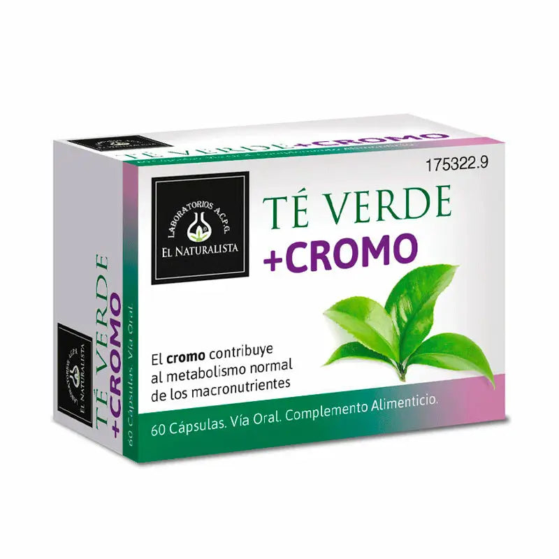 El Naturalista Green Tea + Chromium, 60 capsules