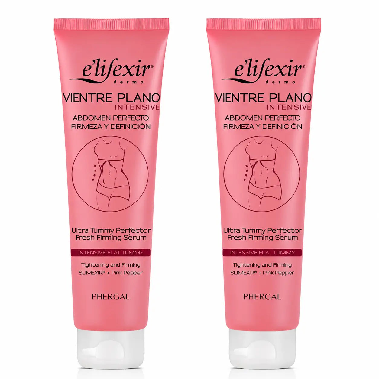 Elifexir Flat Belly Serum Intensive Reducer Abdomen Firming Firming Fat Burning Serum 150Ml, pack 2