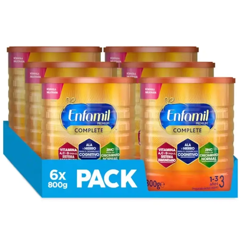 Enfamil Complete 3 Growing Up Milk, Pack 6 X 800 Gr