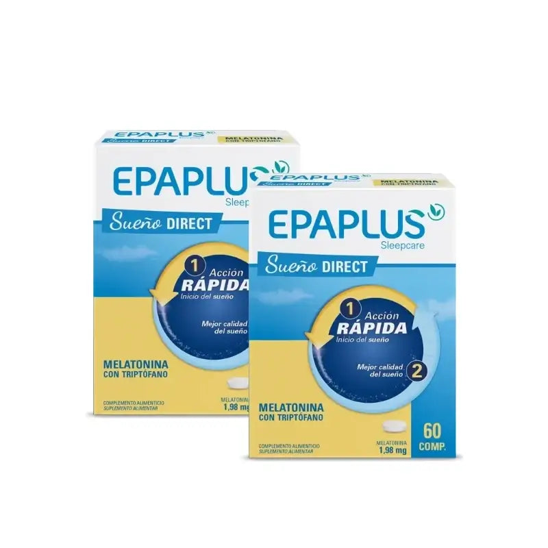 Epaplus Sleepcare Melatonin Direct with Tryptophan Plus, 60 tablets, pack of 2