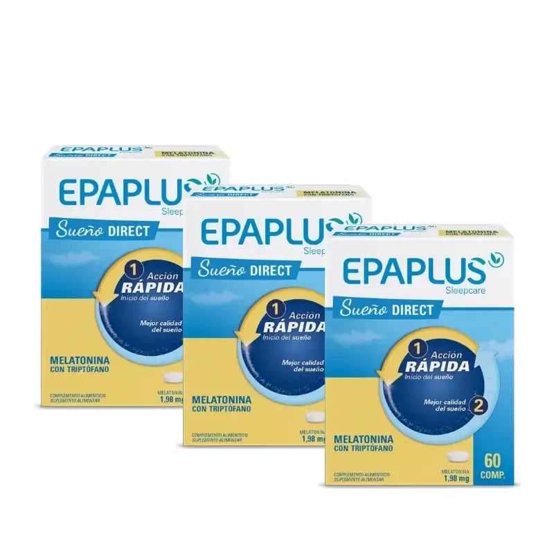 Epaplus Sleepcare Melatonin Direct with Tryptophan Plus, 60 tablets, pack of 3
