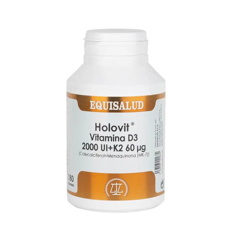 Equisalud Holovit Vitamin D3 2.000 Ui + K2 60 Ug, 180 Capsules