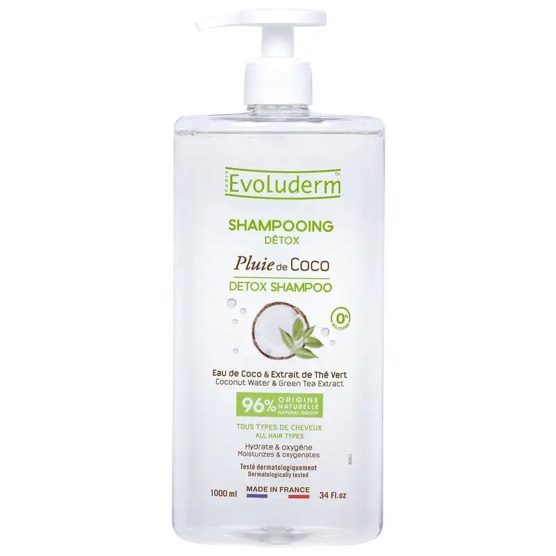 Evoluderm Coconut Detox Shampoo, 1000 ml