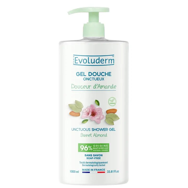 Evoluderm Sweet Almond Shower Gel, 1000 ml