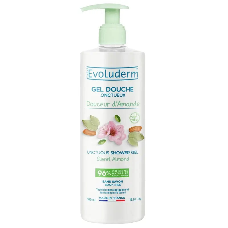 Evoluderm Sweet Almond Shower Gel, 500 ml