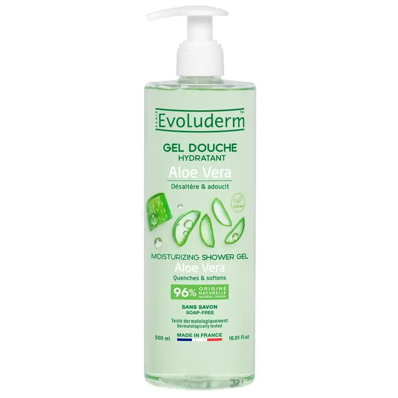 Evoluderm Aloe Vera Shower Gel, 500 ml