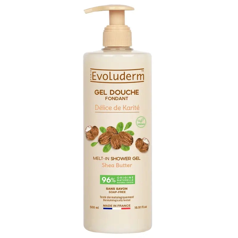 Evoluderm Shea Butter Shower Gel, 500 ml