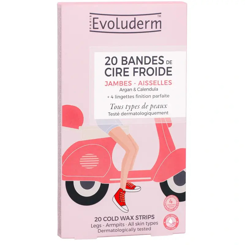 Evoluderm Body Wax Strips, 20 pcs