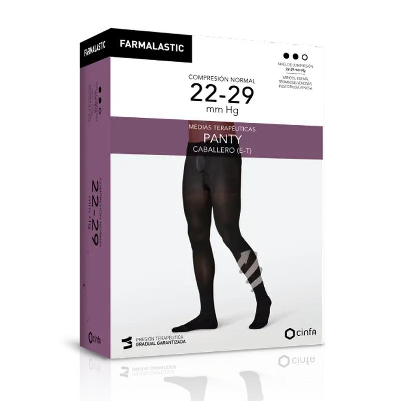 Farmalastic Men's Pantyhose Normal Compression, Large Size