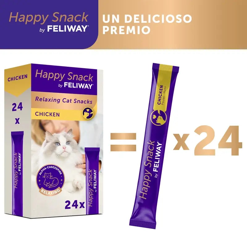 Feliway Happy Snack Chicken Flavour, 24 sachets