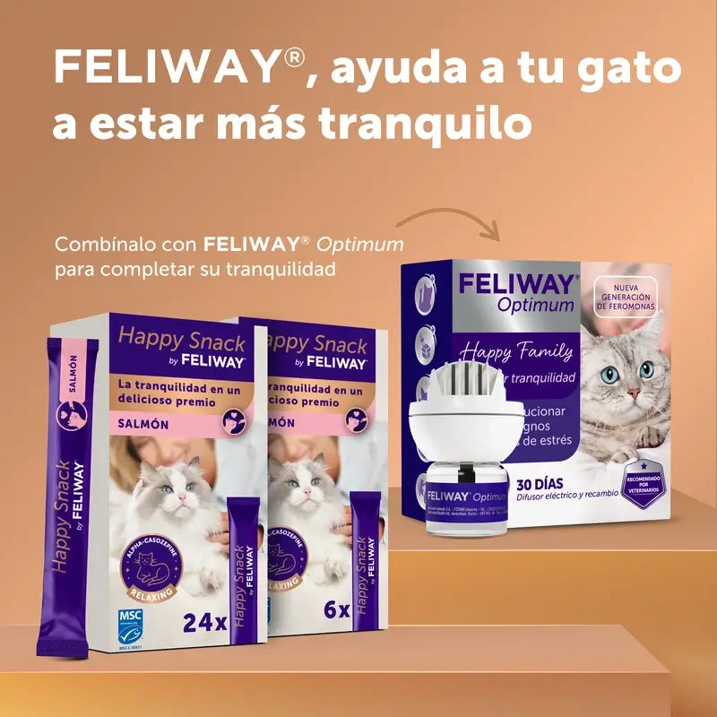 Feliway Happy Snack Salmon Flavour, 24 sachets