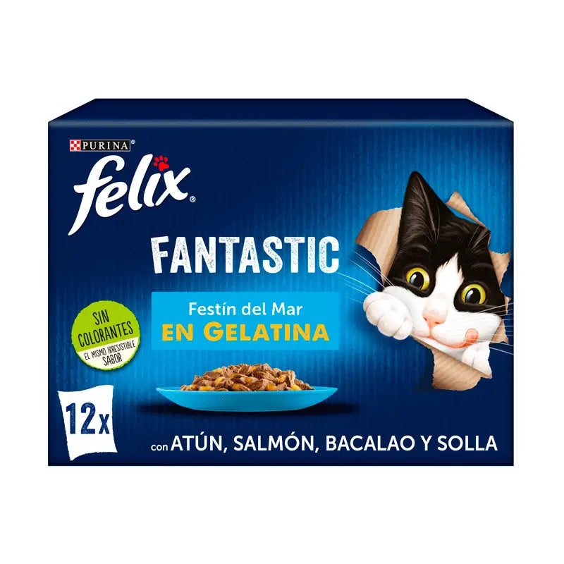 Felix Fantastic Festin Del Mar 12X85Gr, wet food for cats