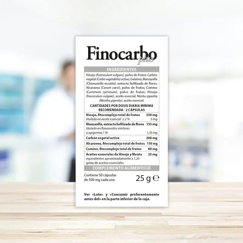 Aboca Finocarbo Plus Intestinal Gas, 50 Capsules