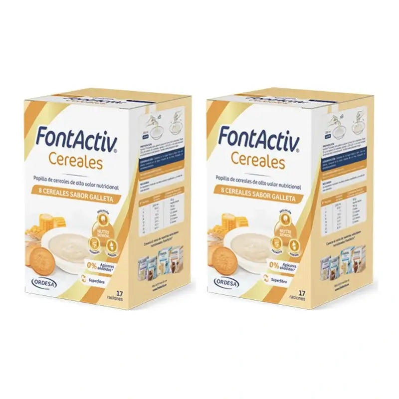 Fontactiv 8 Cereals Biscuit, 2X500 Gr