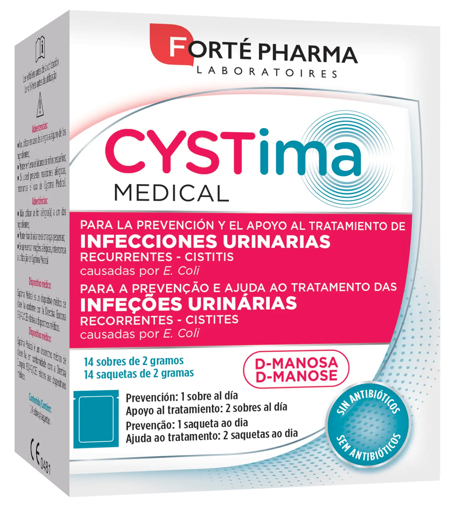 Forté Pharma Cystima Medical, 14 Envelopes