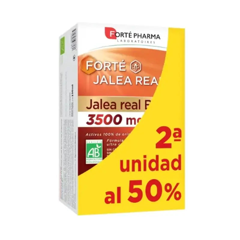 Forté Pharma Vial Forté Royal Jelly Bio 3500 Pack (2nd Ud At 50%) , 20 ml