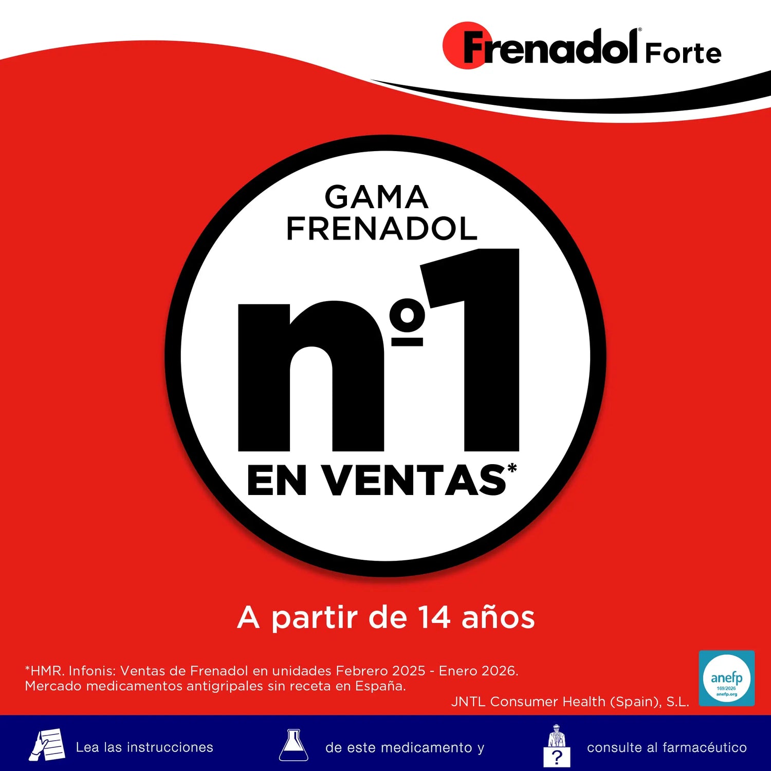 FRENADOL® Forte Anti-flu, Oral use, 10 sachets