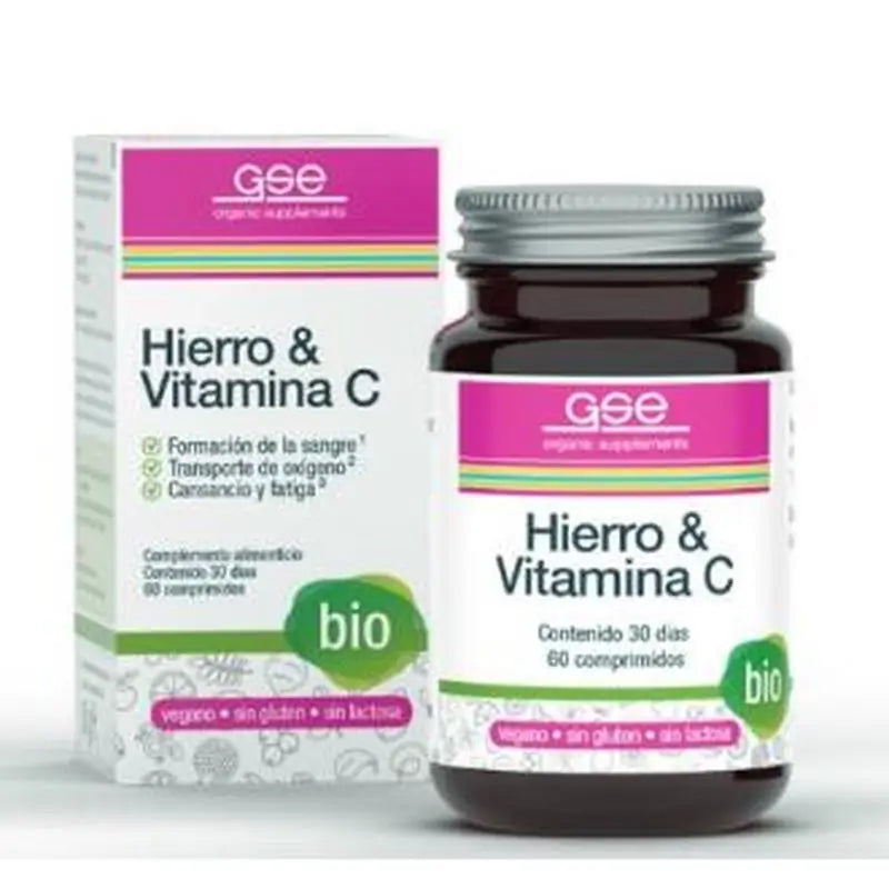 Gse Hierro+ Vitamina C 60 Comprimidos Bio Vegan