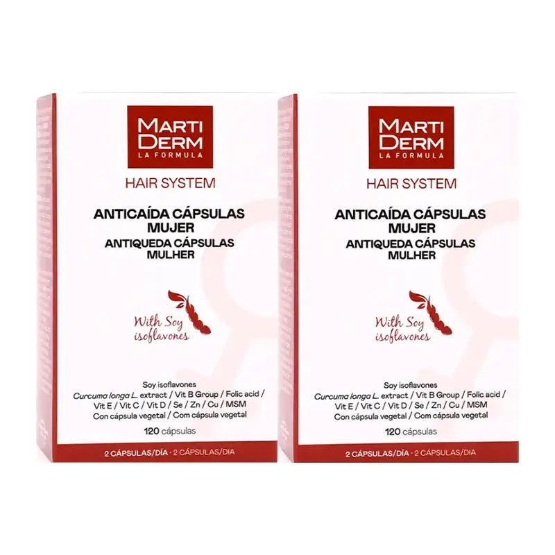 Hair System Anti-Hair Loss Capsules for Women, Pack 2 x 120 units