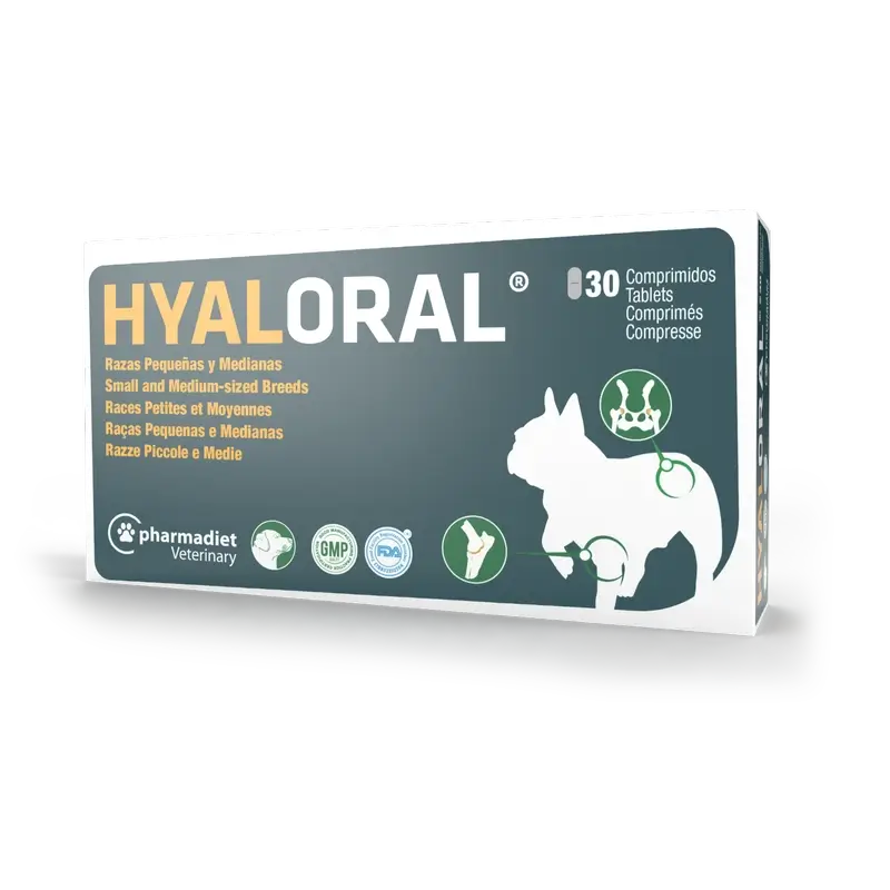 Hyaloral Small & Medium Breed Dog, 30 tablets