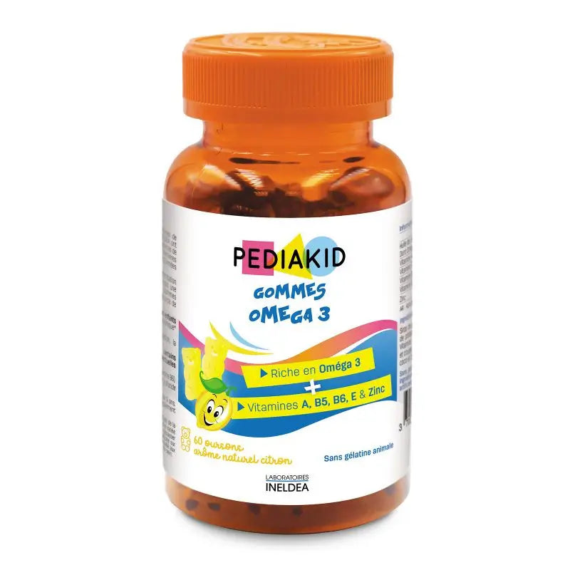 Ineldea Pediakid Omega 3 Bears Lemon Flavour , 60 gummies