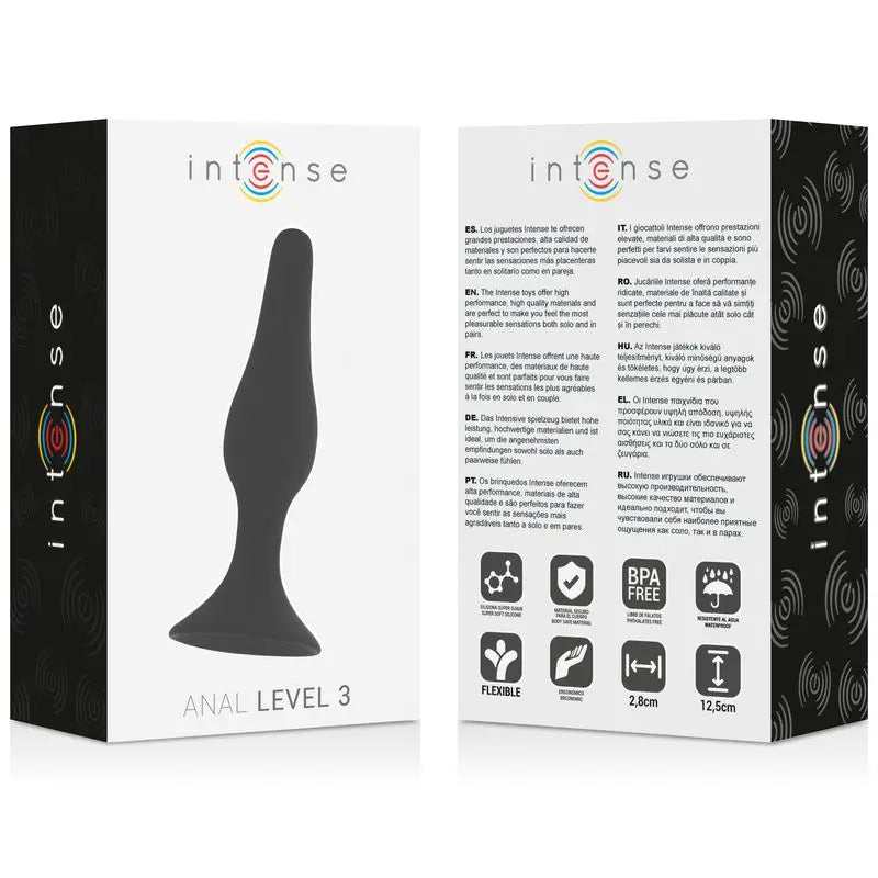 Intense Anal Toys Anal Level 3 12.5Cm Black