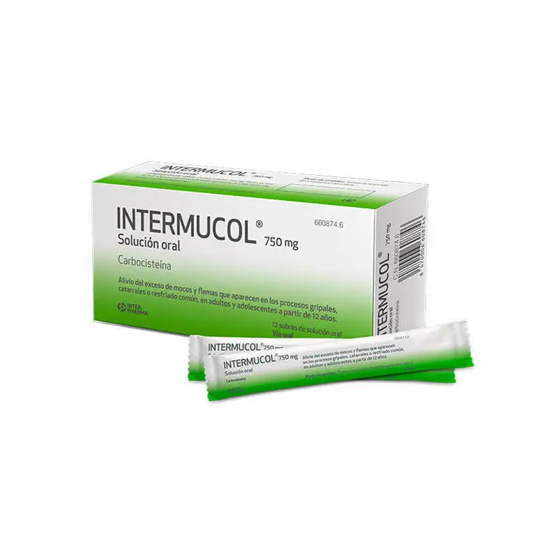 Intermucol 750 mg 12 sachets Oral Solution 15 ml