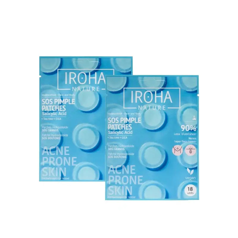 Iroha Nature SOS Pimple Patches with Salicylic Acid – Pack of 2