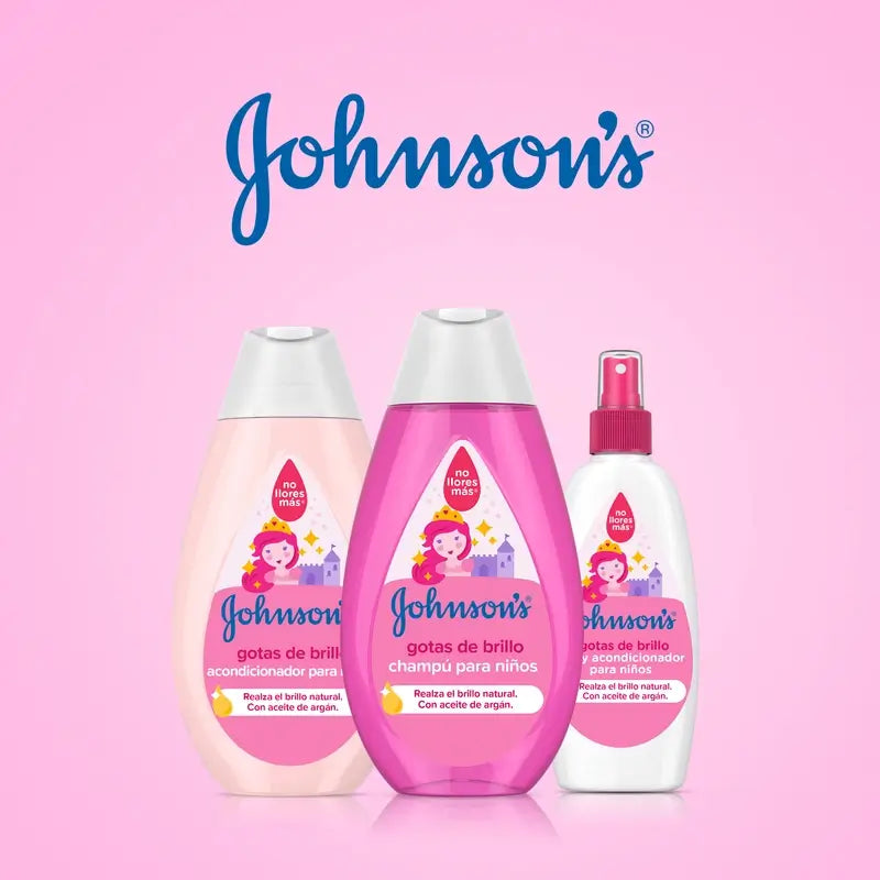 Johnson's Baby Shampoo Shine Drops for Children, with Argan Oil, Shiny, Smooth and Silky Hair, 500 ml
