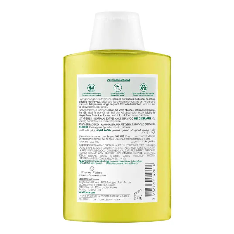 Klorane Citron Shampoo For Oily Hair 200 Ml