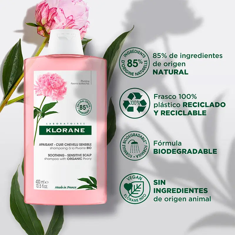 Klorane Organic Peony Shampoo 400 ml