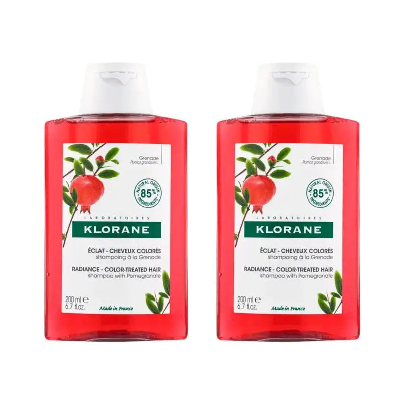 Klorane Pomegranate Extract Shampoo, 2X200 Ml