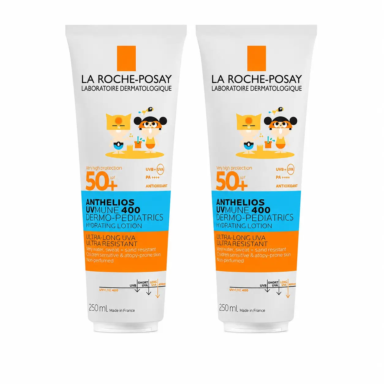 La Roche-Posay Anthelios Dermo-Pediatrics Moisturising Milk SPF 50+ Children's Sunscreen Pack 2 x 250 ml