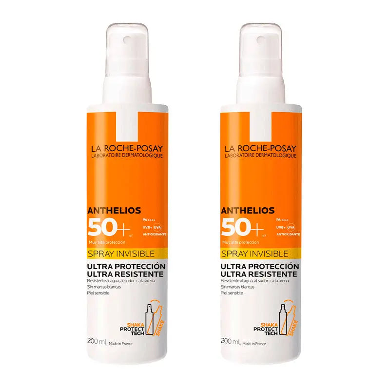La Roche Posay Anthelios Invisible Spray Pack SPF 50+ Sunscreen Body, 2X200 ml