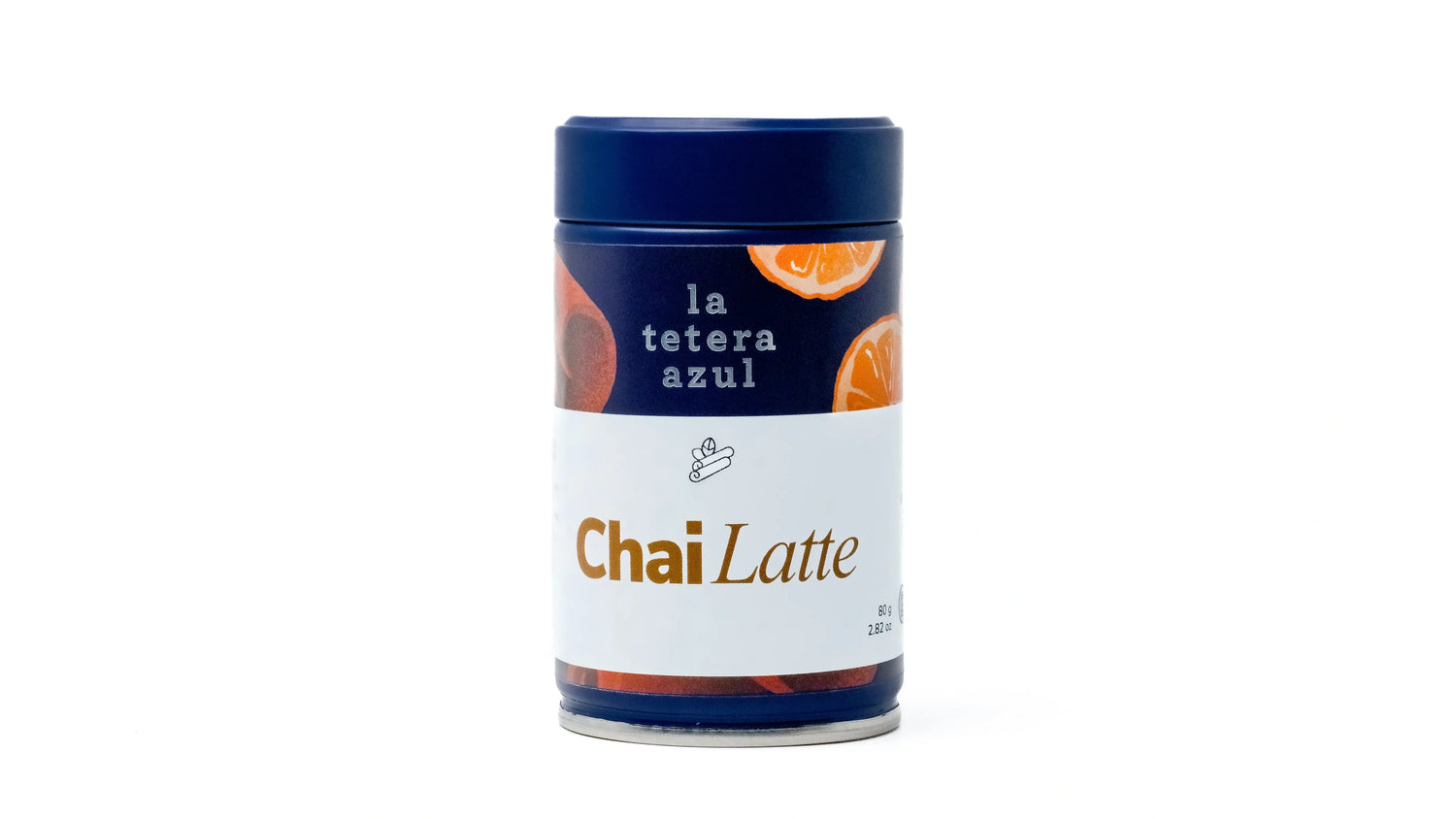 La Tetera Azul Chai Latte Powder, Traditional Ayurvedic Drink, Gluten Free, Sugar Free, Lactose Free 80g pot.