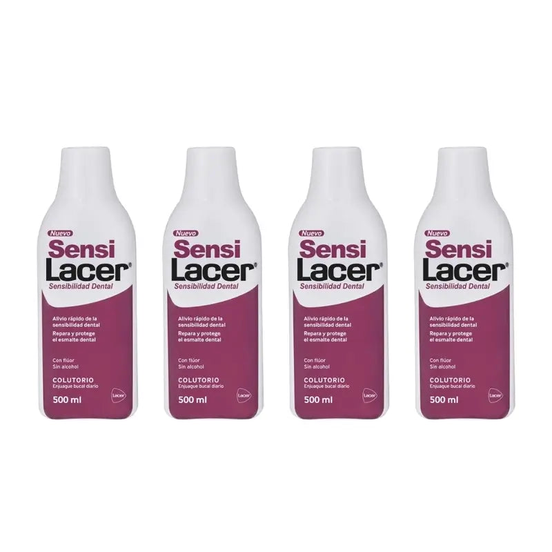 Lacer Sensilacer Mouthwash, Pack 4 x 500 ml
