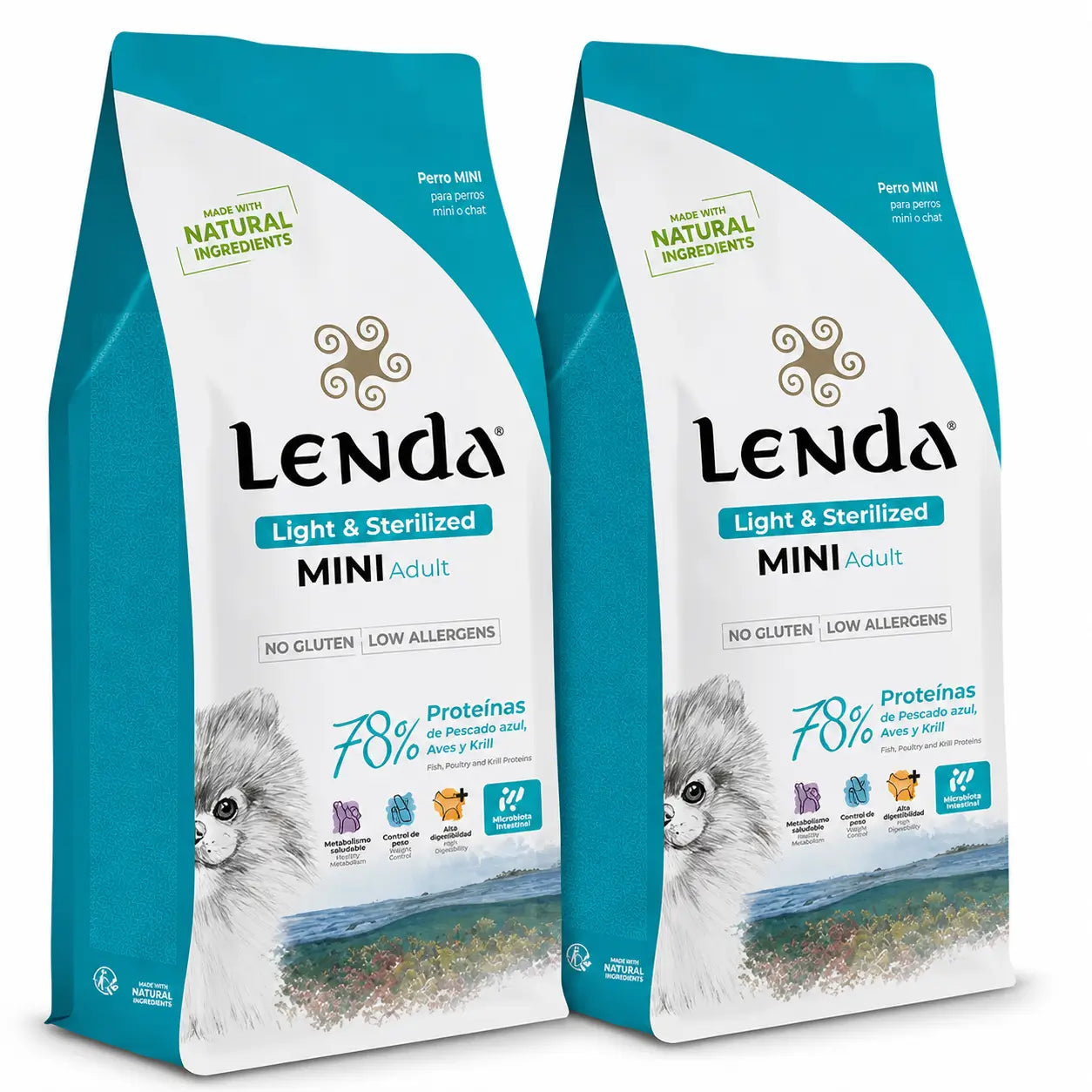 Lenda Dog Mini Light Sterilized, 2 X 2 kg
