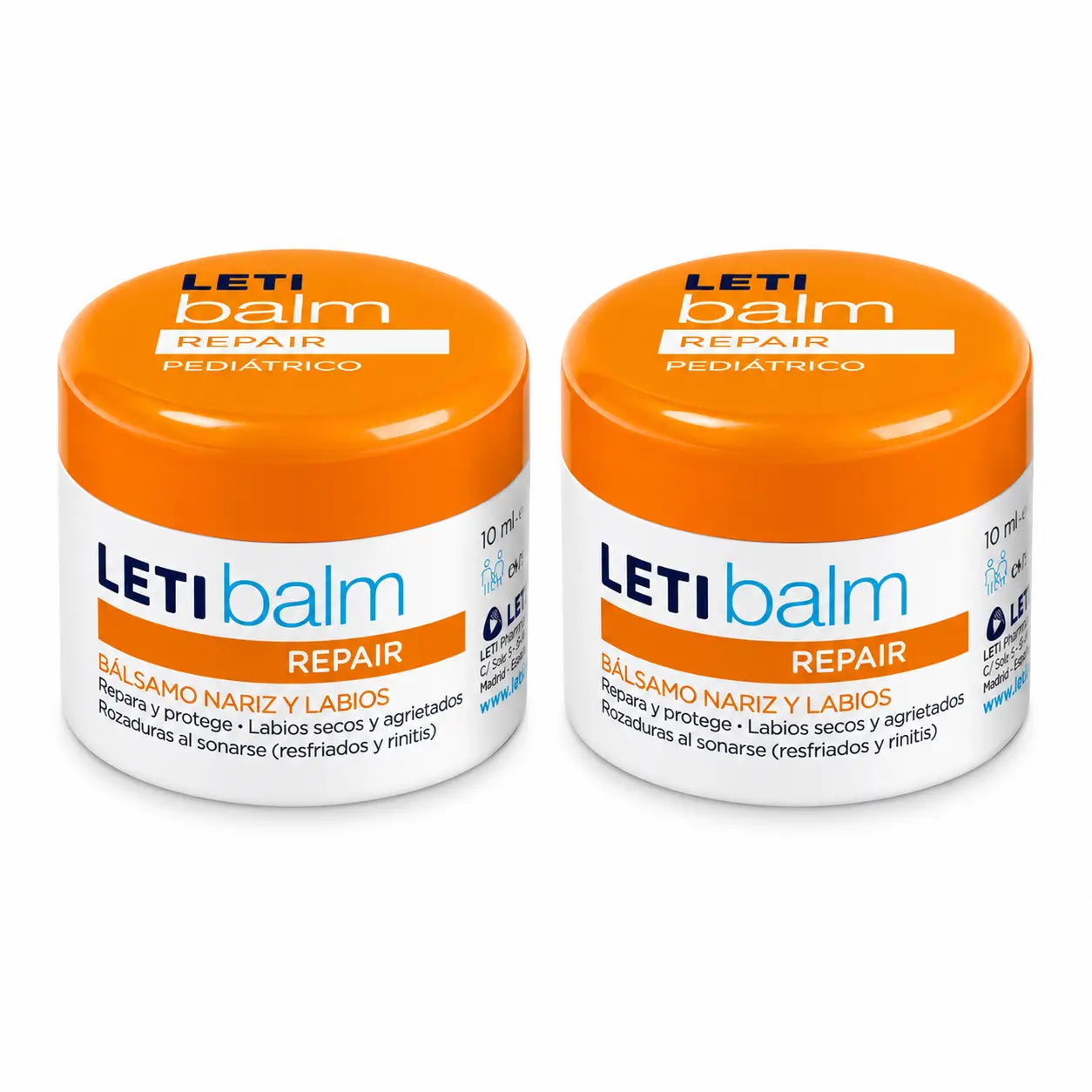 Letibalm Pediatric, Nose & Lip Repair Balm, 10 ml pack 2