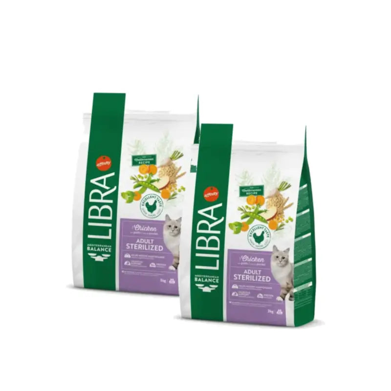 Libra Feline Adult Neutered Chicken 2 x 3 kg pack, cat food