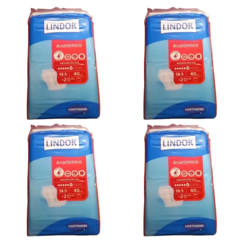 Lindor Anatomical Night-Time Nappies, Pack of 4 x 80 nappies