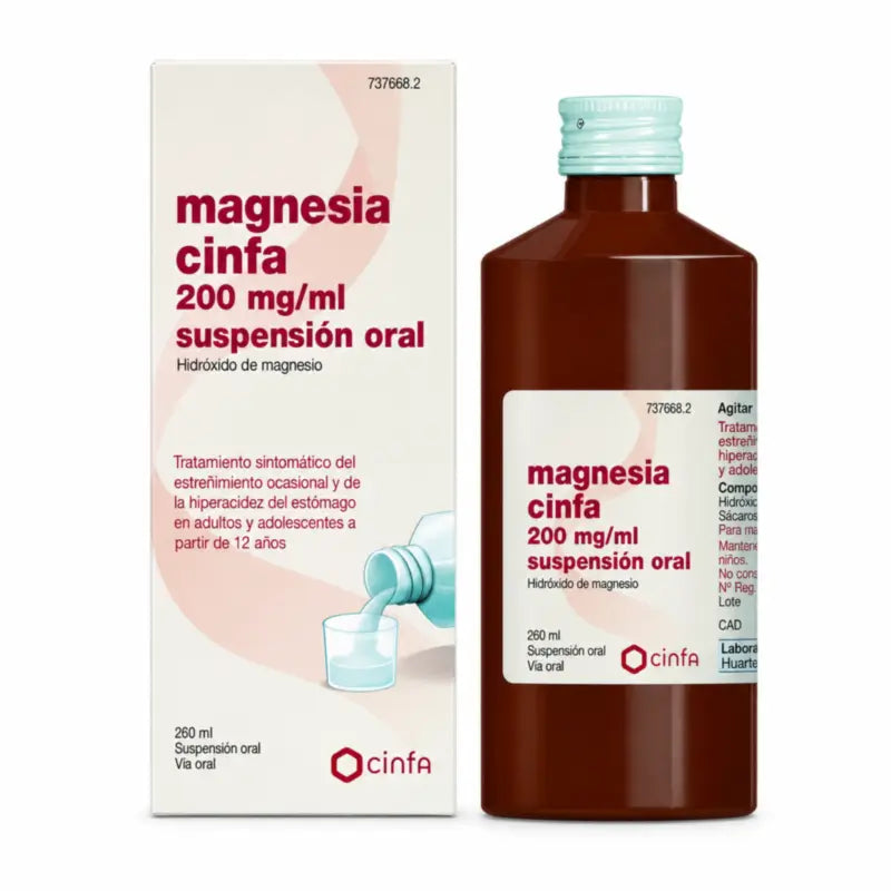 Magnesia Cinfa 200 mg/ml Oral Suspension 260 ml