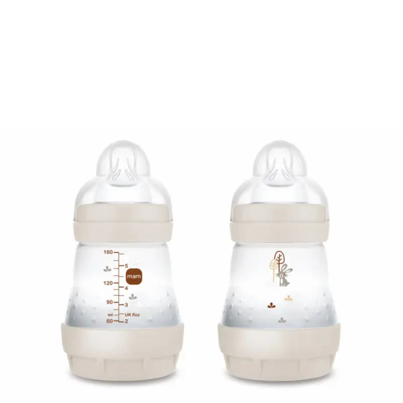 Mam Baby Easy Start Anti-Colic Baby Bottle Neutral Matt, 2X160Ml