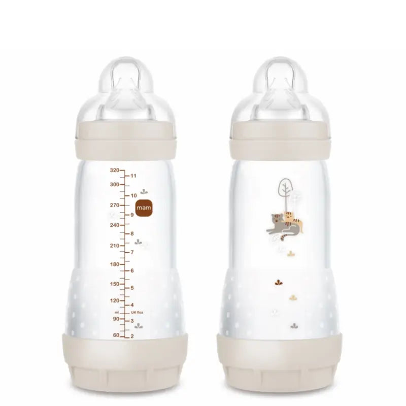 Mam Baby Easy Start Neutral Matt Anti-Colic Bottle, 2X320Ml